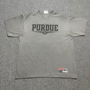 Nike Team Purdue University T-Shirt Mens Large Gray Short Sleeve NCAA Collegiate